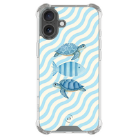 Leuke Telefoonhoesjes iPhone 17 shockproof case - Schildpad waves