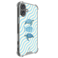 Leuke Telefoonhoesjes iPhone 17 shockproof case - Schildpad waves