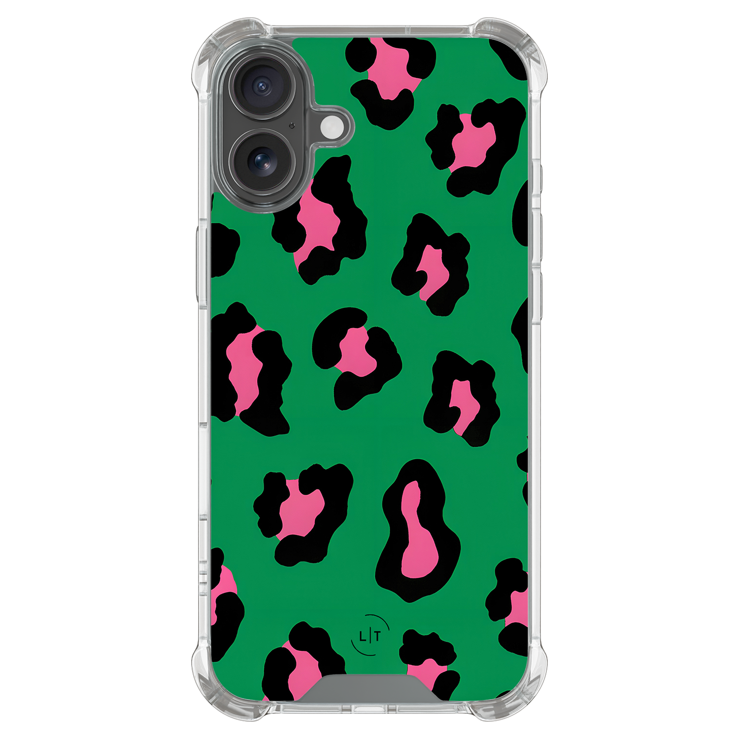 Leuke Telefoonhoesjes iPhone 17 shockproof case - Luipaard groen roze