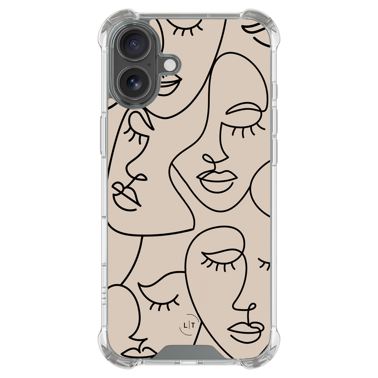 Leuke Telefoonhoesjes iPhone 17 shockproof case - Abstract faces
