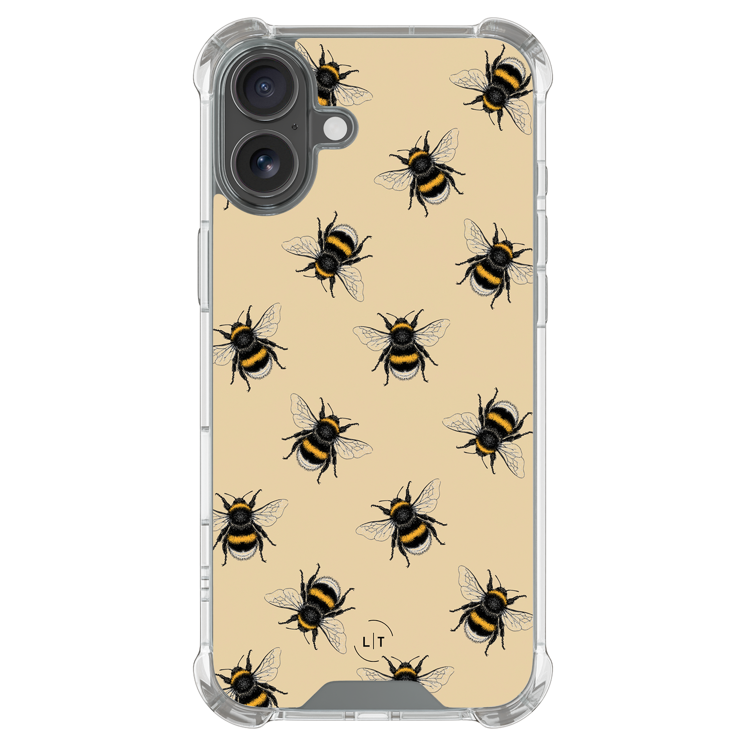 Leuke Telefoonhoesjes iPhone 17 shockproof case - Bee happy