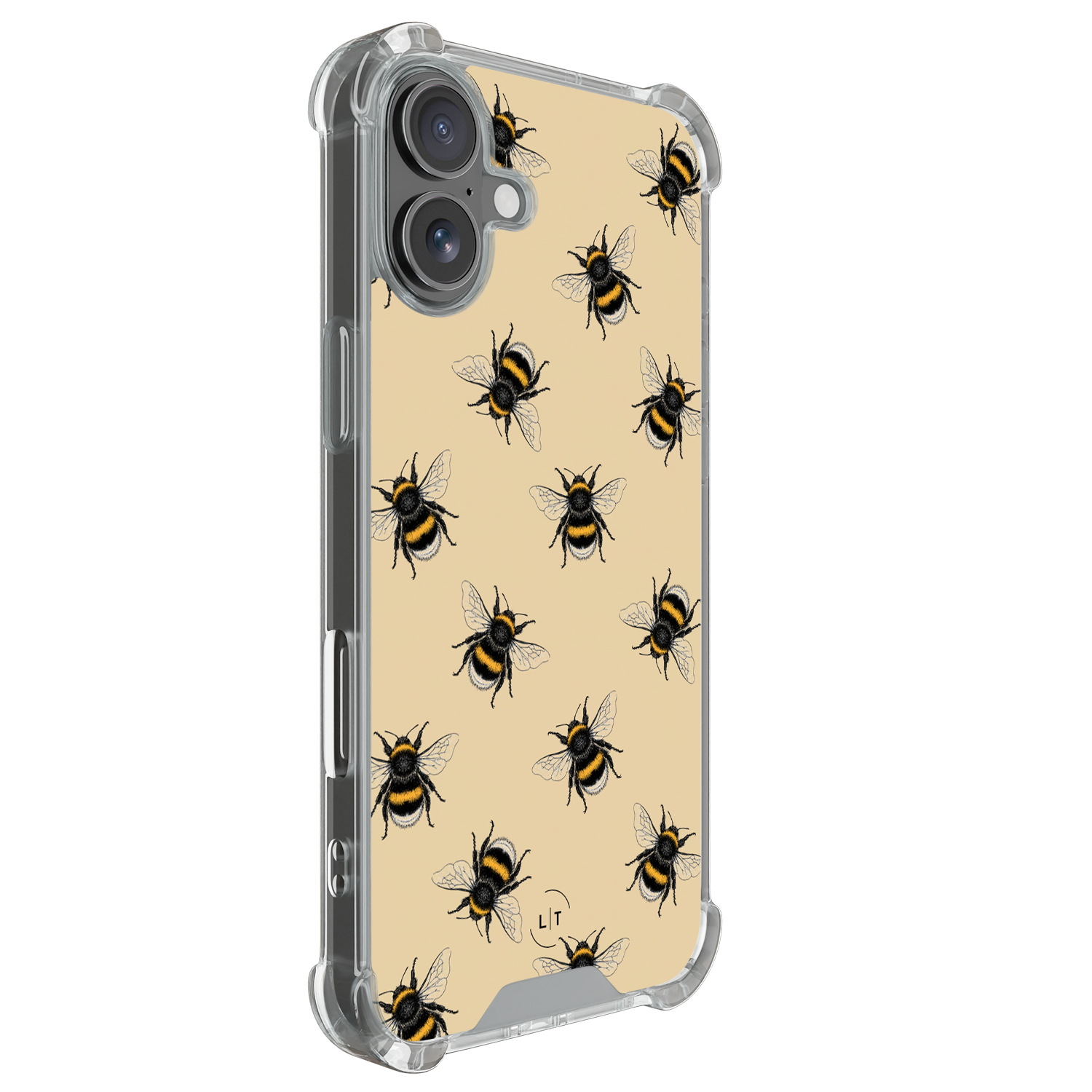 Leuke Telefoonhoesjes iPhone 17 shockproof case - Bee happy