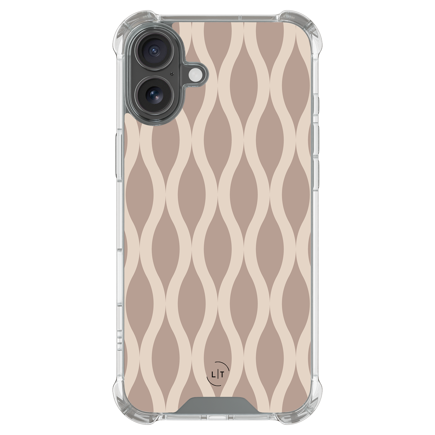 Leuke Telefoonhoesjes iPhone 17 shockproof case - Abstract beige