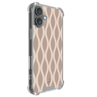 Leuke Telefoonhoesjes iPhone 17 shockproof case - Abstract beige