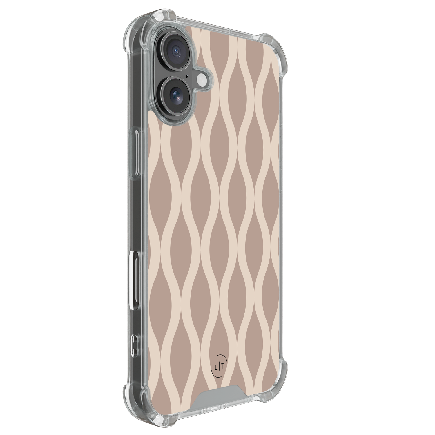 Leuke Telefoonhoesjes iPhone 17 shockproof case - Abstract beige