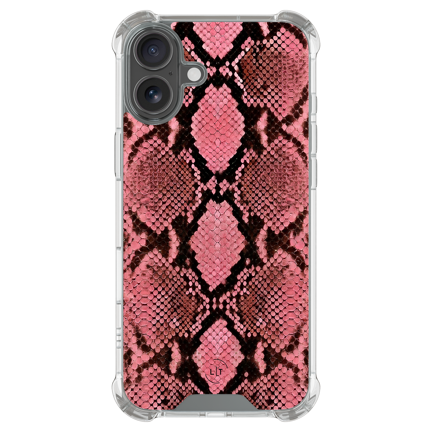 Leuke Telefoonhoesjes iPhone 17 shockproof case - Slangenprint roze
