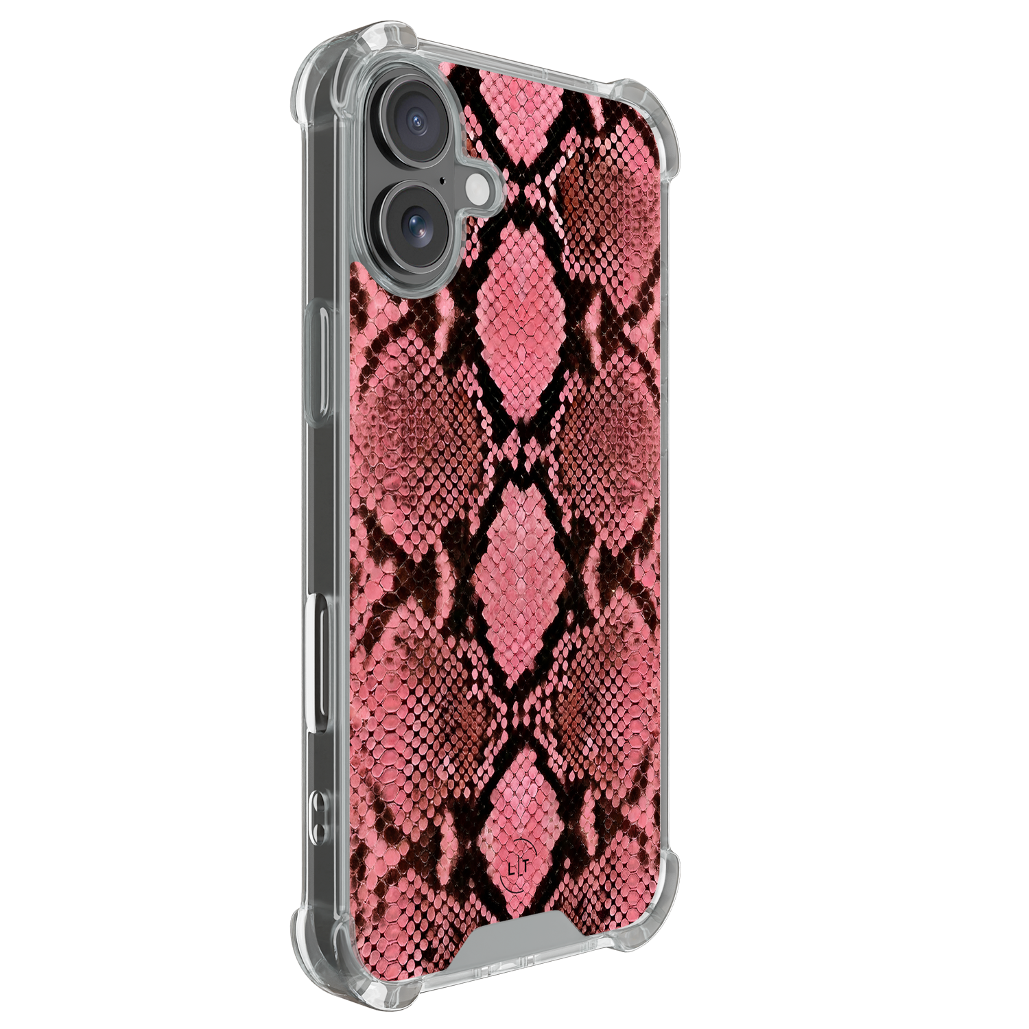 Leuke Telefoonhoesjes iPhone 17 shockproof case - Slangenprint roze