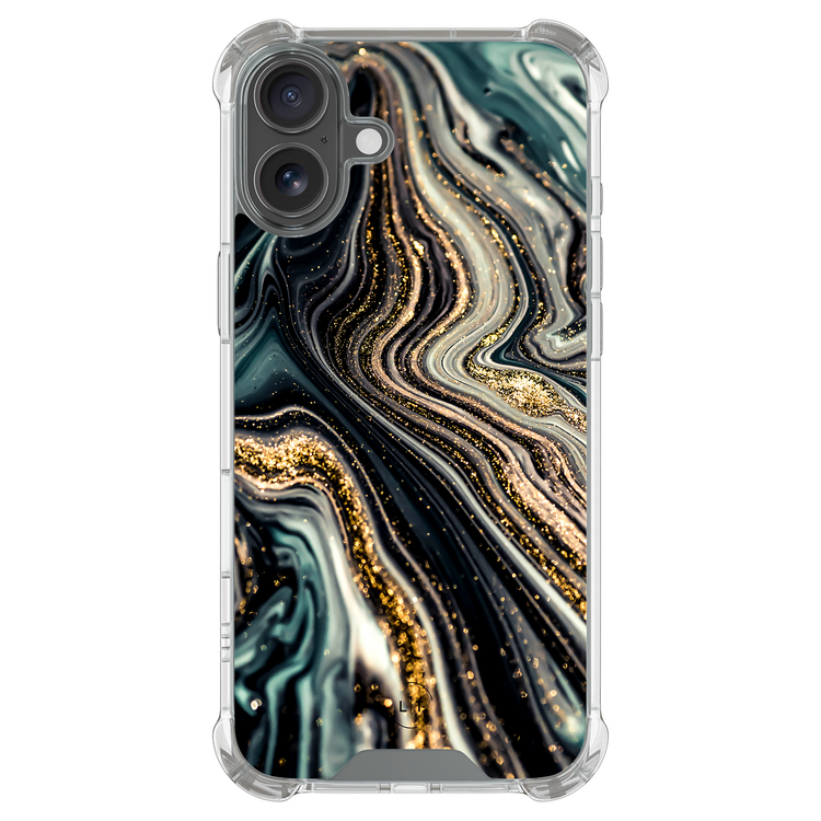 Leuke Telefoonhoesjes iPhone 17 shockproof case - Marmer swirl