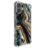 Leuke Telefoonhoesjes iPhone 17 shockproof case - Marmer swirl