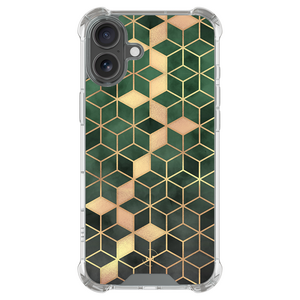 Leuke Telefoonhoesjes iPhone 17 shockproof case - Kubus groen