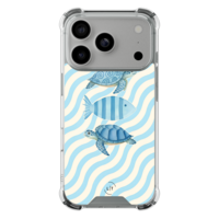 Leuke Telefoonhoesjes iPhone 17 Pro shockproof case - Schildpad waves