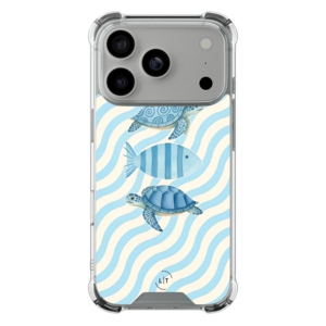 Leuke Telefoonhoesjes iPhone 17 Pro shockproof case - Schildpad waves