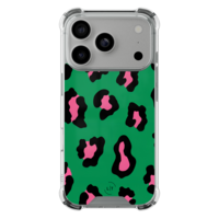 Leuke Telefoonhoesjes iPhone 17 Pro shockproof case - Luipaard groen roze