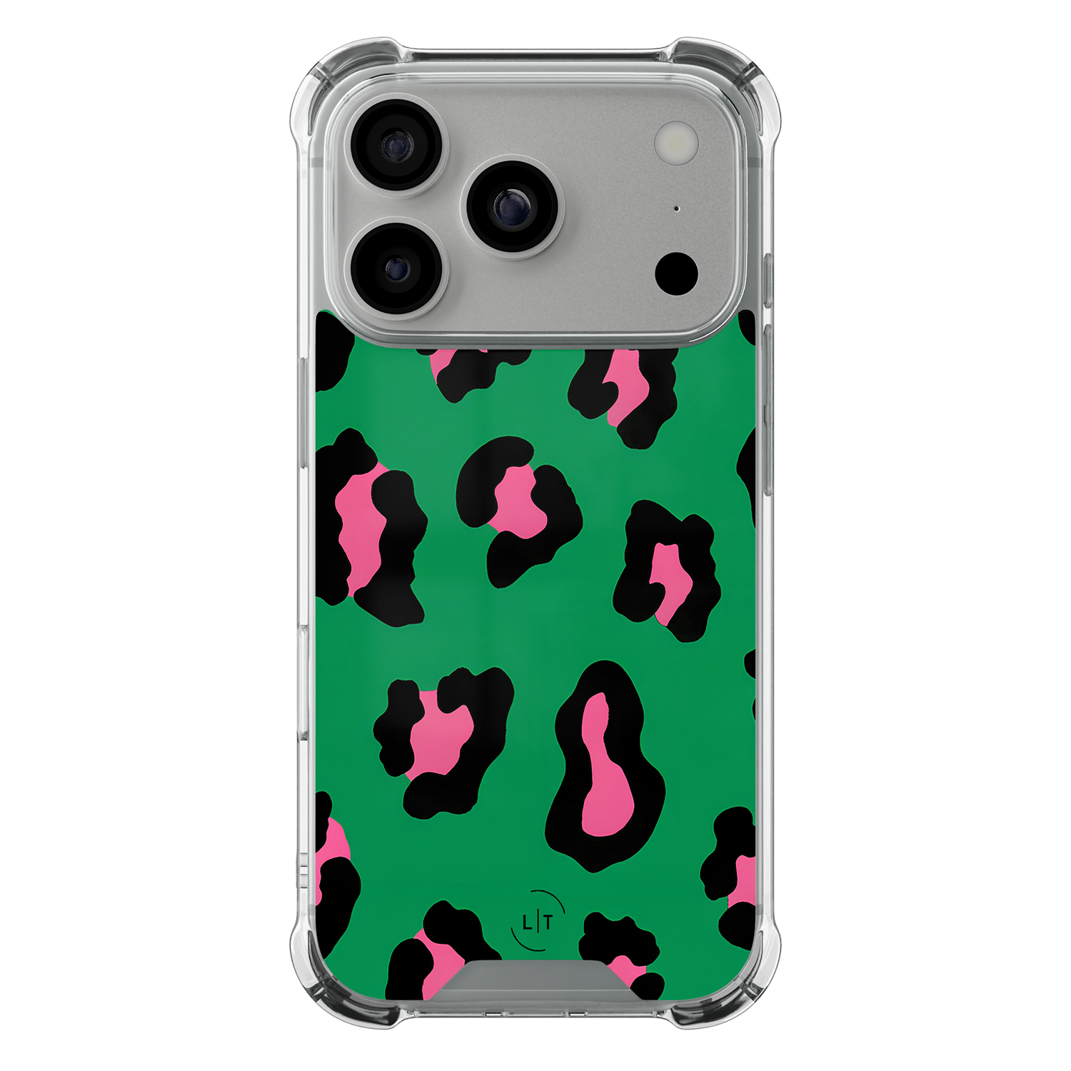 Leuke Telefoonhoesjes iPhone 17 Pro shockproof case - Luipaard groen roze