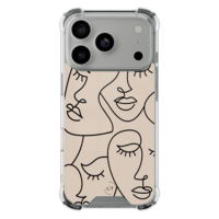 Leuke Telefoonhoesjes iPhone 17 Pro shockproof case - Abstract faces