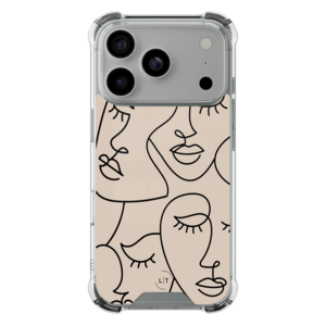 Leuke Telefoonhoesjes iPhone 17 Pro shockproof case - Abstract faces