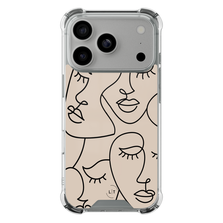 Leuke Telefoonhoesjes iPhone 17 Pro shockproof case - Abstract faces
