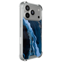 Leuke Telefoonhoesjes iPhone 17 Pro shockproof case - Marmer lagoon blauw