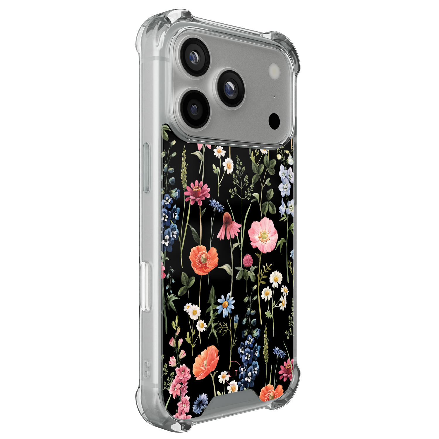 Leuke Telefoonhoesjes iPhone 17 Pro shockproof case - Dark flowers