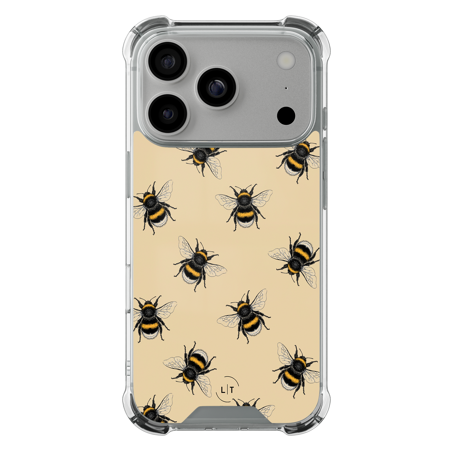 Leuke Telefoonhoesjes iPhone 17 Pro shockproof case - Bee happy