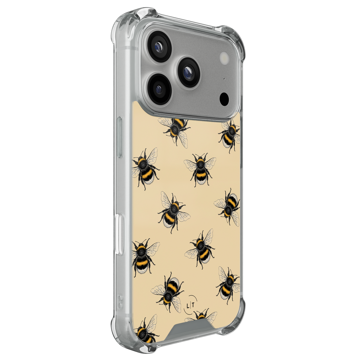 Leuke Telefoonhoesjes iPhone 17 Pro shockproof case - Bee happy