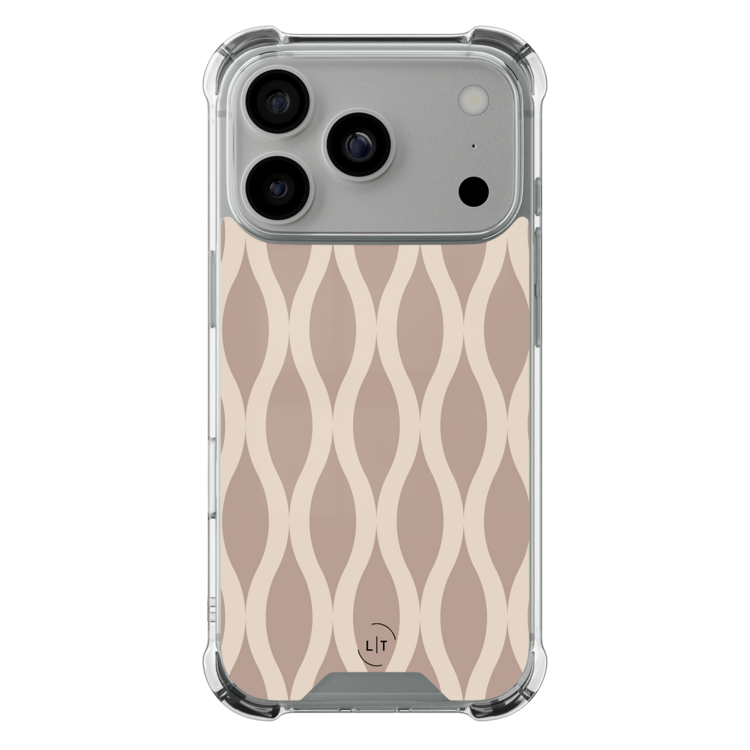 Leuke Telefoonhoesjes iPhone 17 Pro shockproof case - Abstract beige