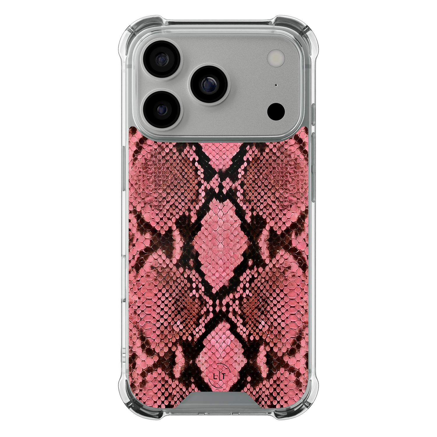 Leuke Telefoonhoesjes iPhone 17 Pro shockproof case - Slangenprint roze