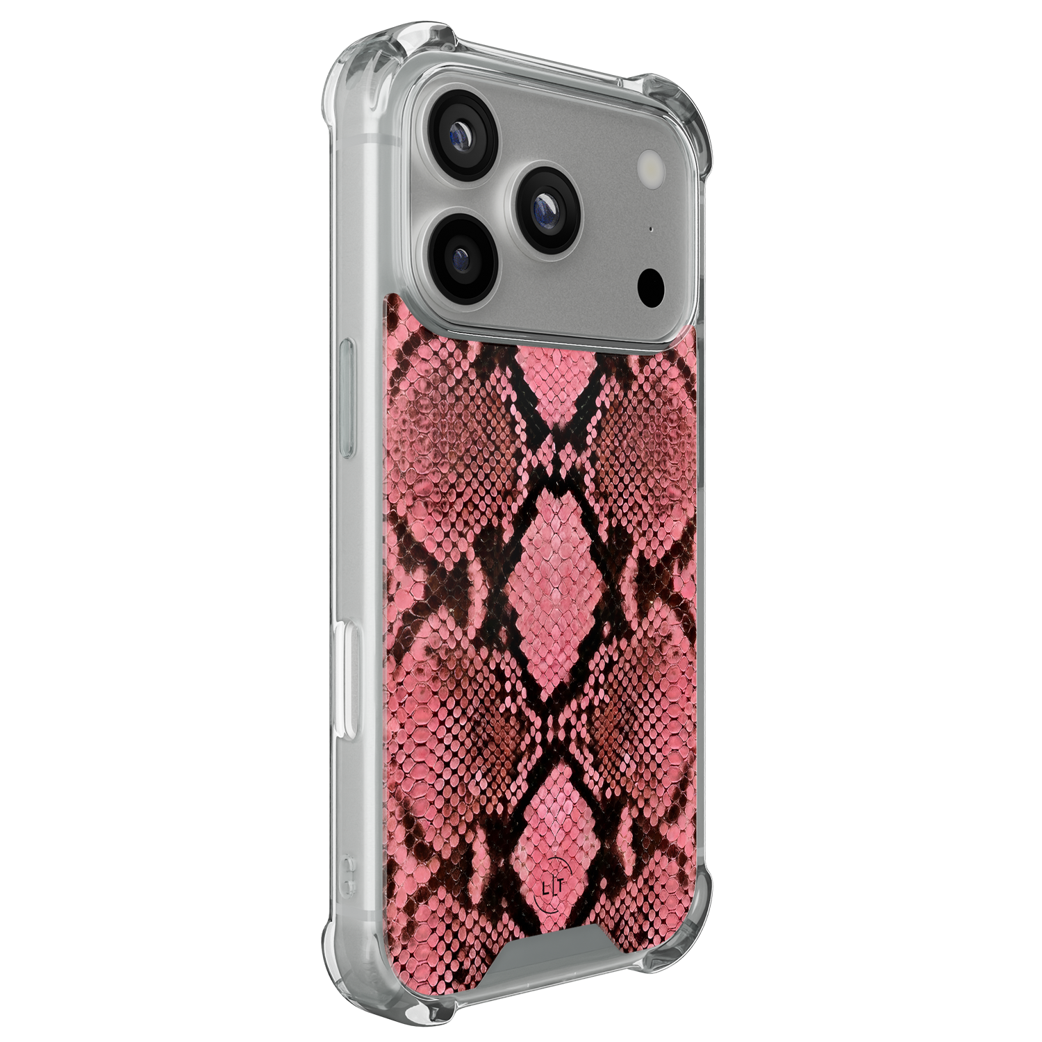Leuke Telefoonhoesjes iPhone 17 Pro shockproof case - Slangenprint roze