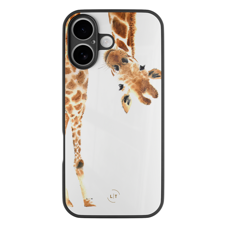 Leuke Telefoonhoesjes iPhone 17 hoesje glas - Giraffe