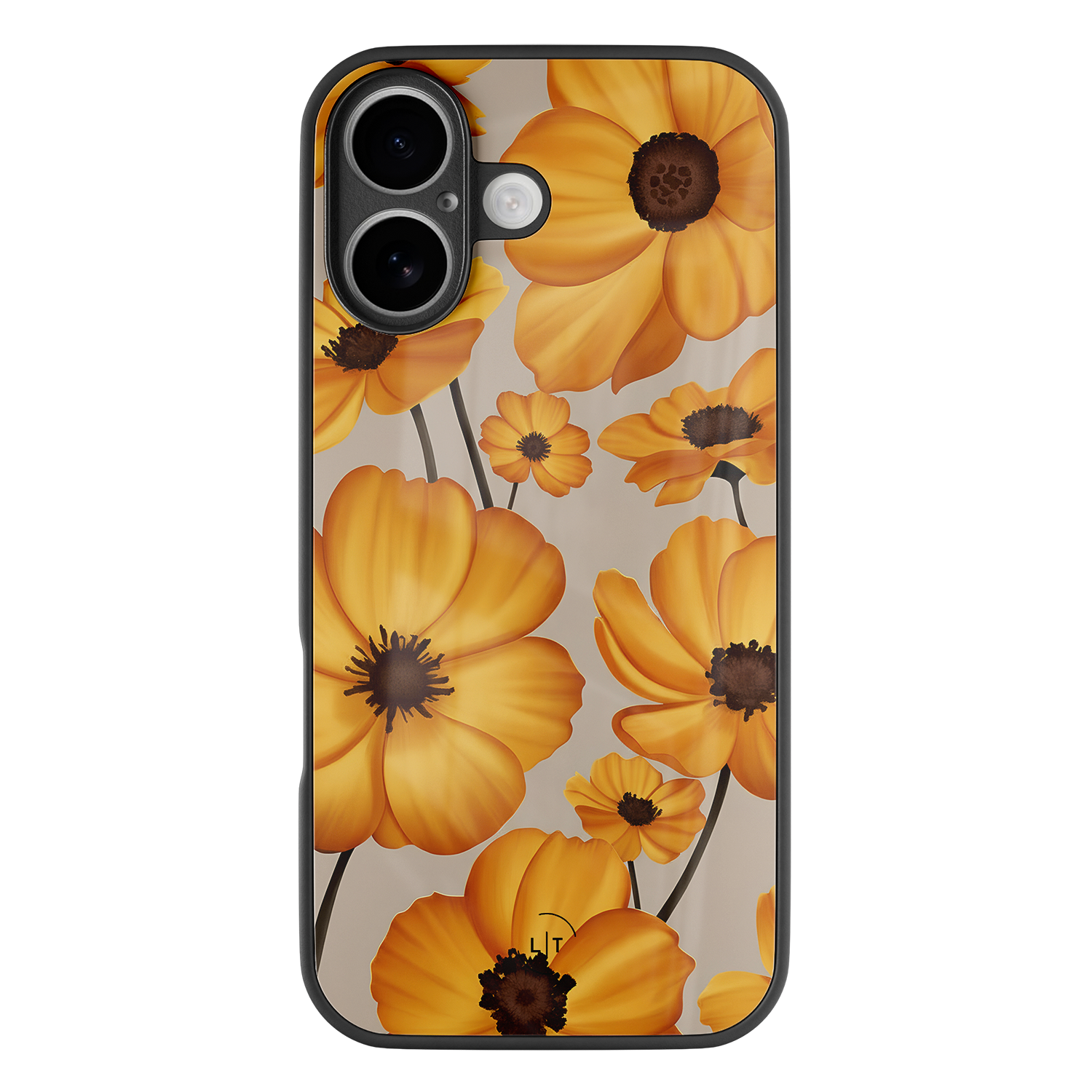 Leuke Telefoonhoesjes iPhone 17 hoesje glas - Golden bloom