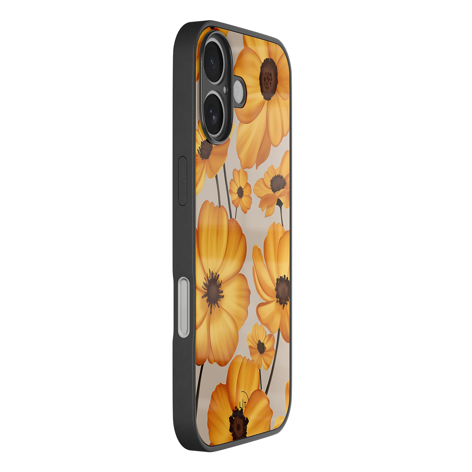 Leuke Telefoonhoesjes iPhone 17 hoesje glas - Golden bloom