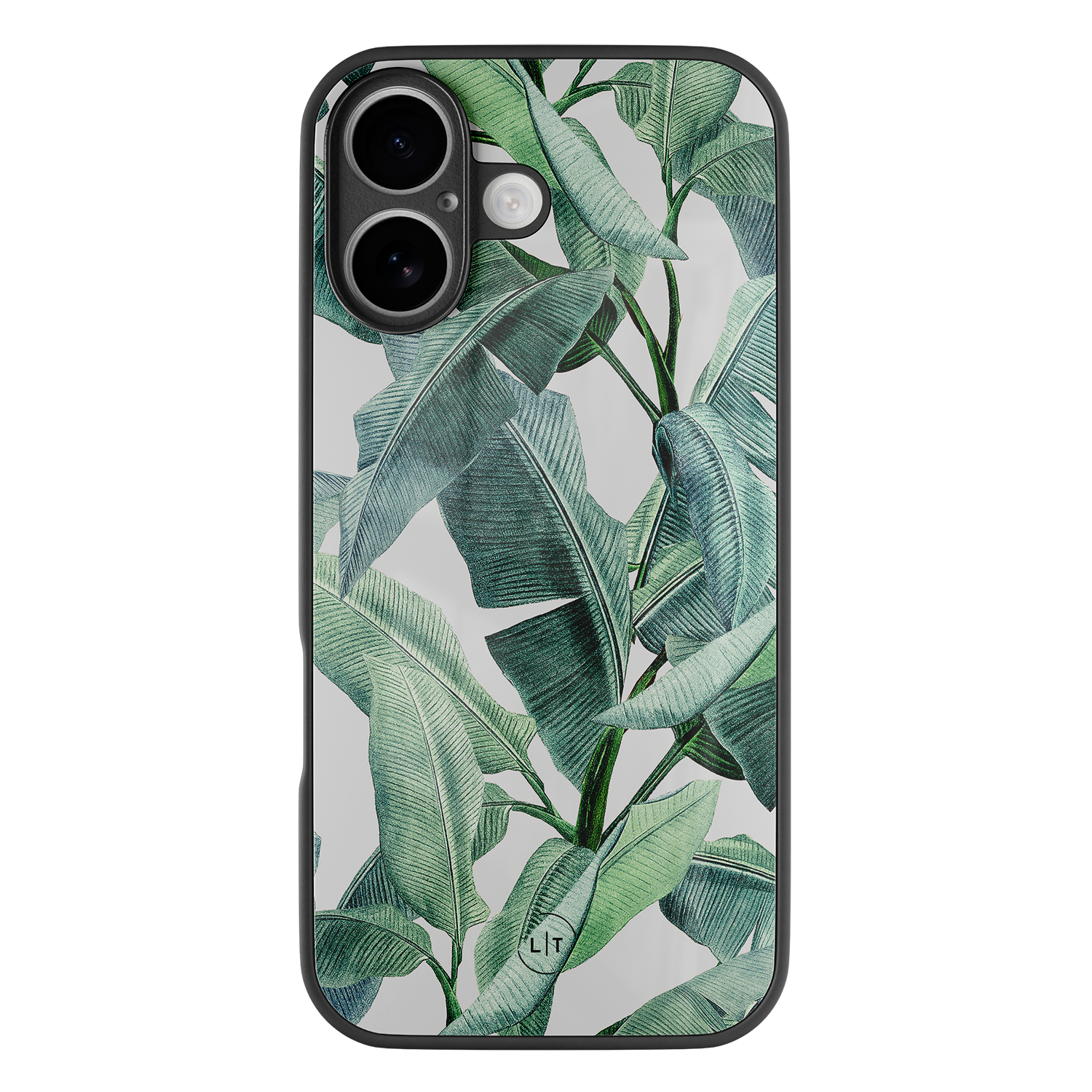 Leuke Telefoonhoesjes iPhone 17 hoesje glas - Banana leaves