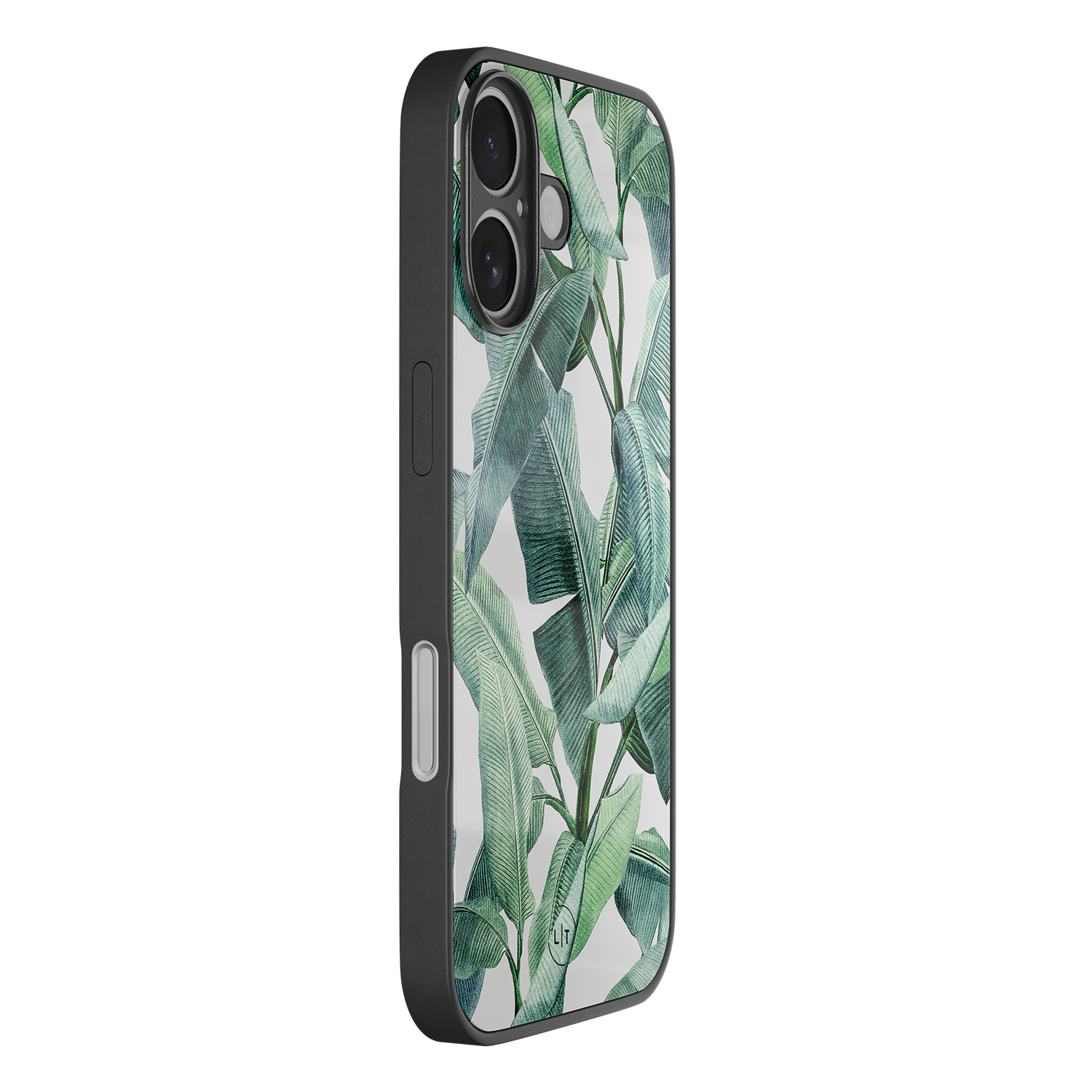 Leuke Telefoonhoesjes iPhone 17 hoesje glas - Banana leaves