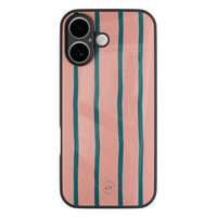 Leuke Telefoonhoesjes iPhone 17 hoesje glas - Pink flow