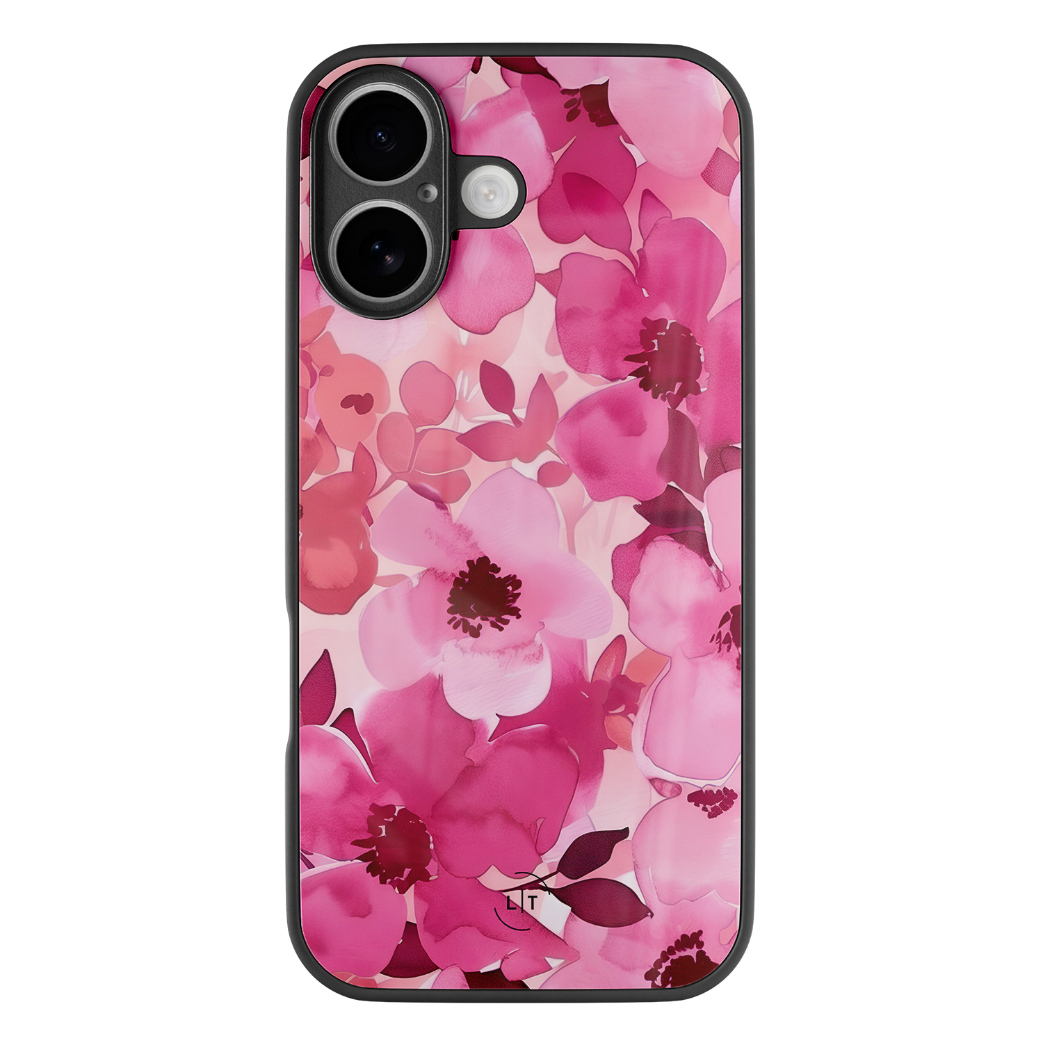 Leuke Telefoonhoesjes iPhone 17 hoesje glas - Rosy garden