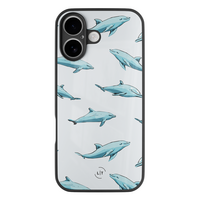 Leuke Telefoonhoesjes iPhone 17 hoesje glas - Dolfijnen