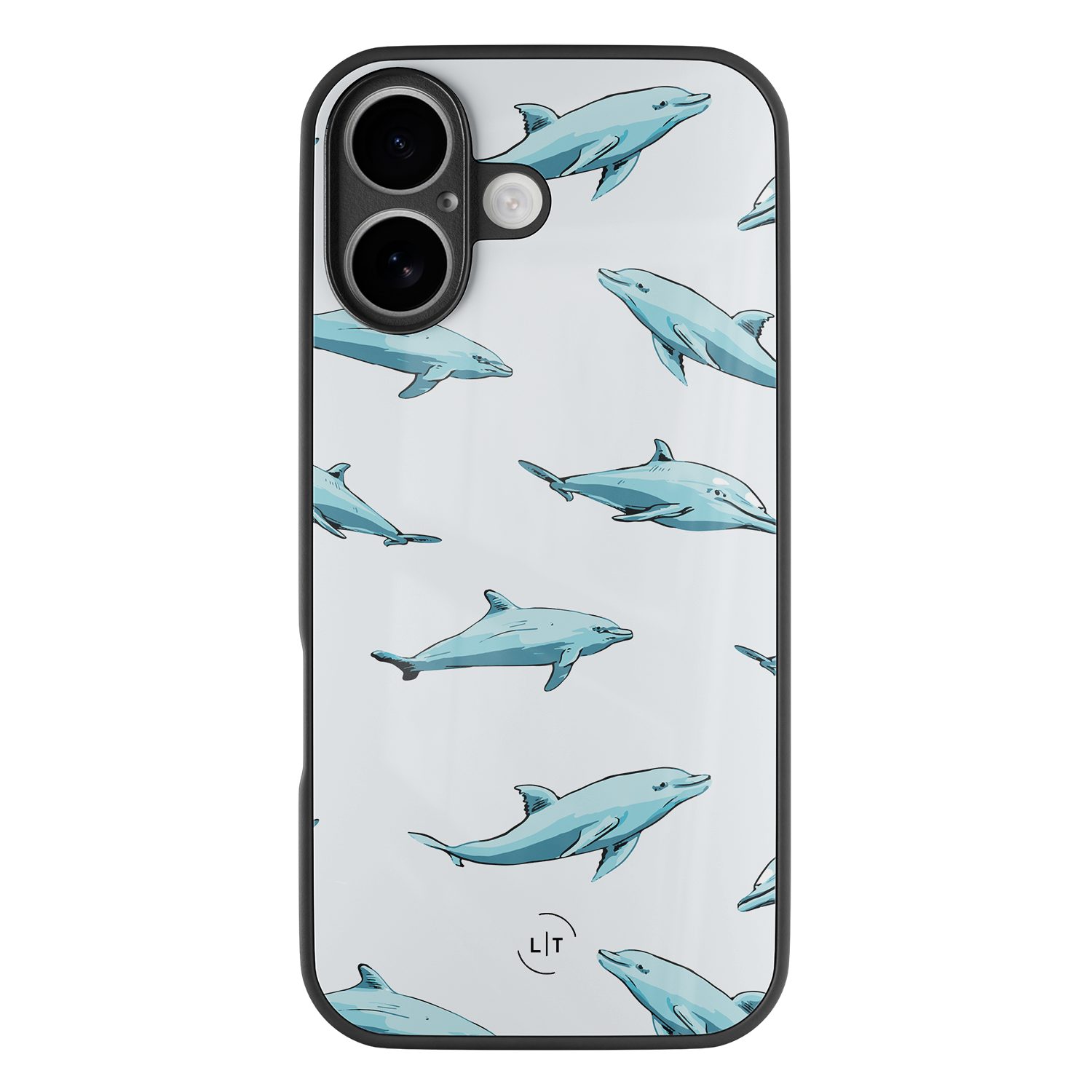Leuke Telefoonhoesjes iPhone 17 hoesje glas - Dolfijnen