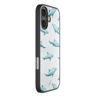 Leuke Telefoonhoesjes iPhone 17 hoesje glas - Dolfijnen