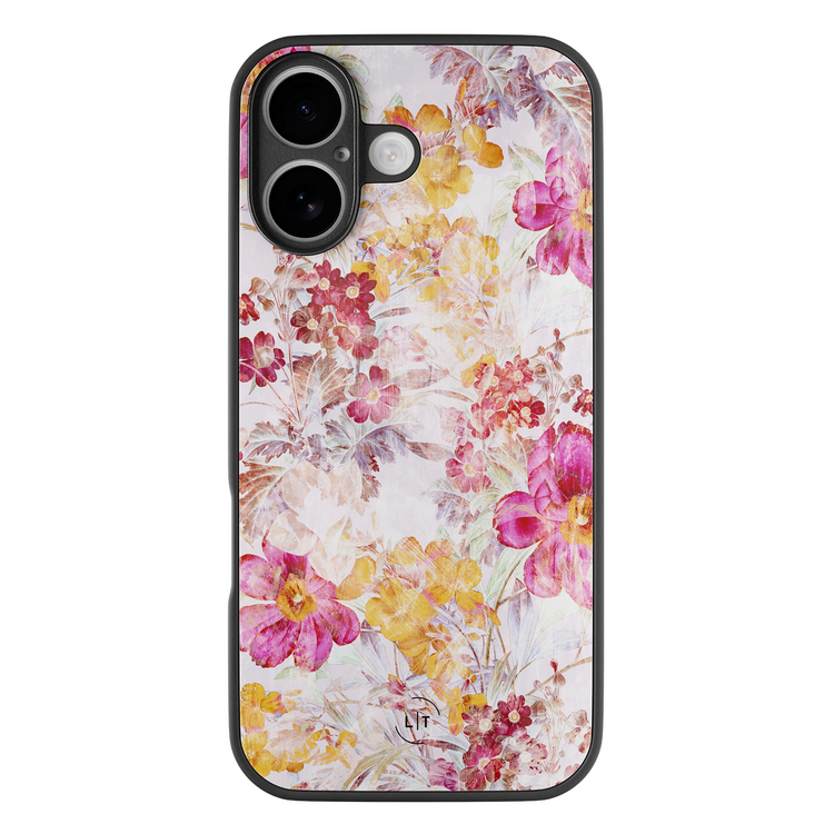 Leuke Telefoonhoesjes iPhone 17 hoesje glas - Pink blossom