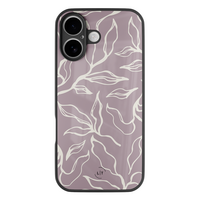 Leuke Telefoonhoesjes iPhone 17 hoesje glas - Lila leaves