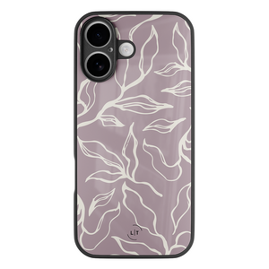 Leuke Telefoonhoesjes iPhone 17 hoesje glas - Lila leaves