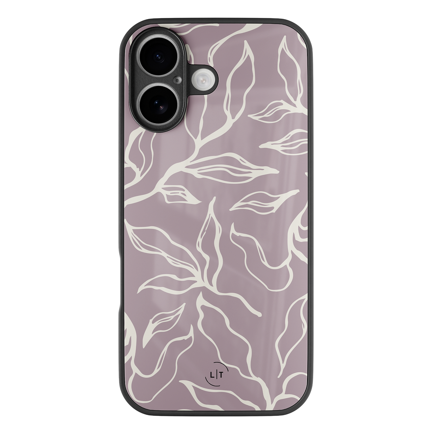Leuke Telefoonhoesjes iPhone 17 hoesje glas - Lila leaves