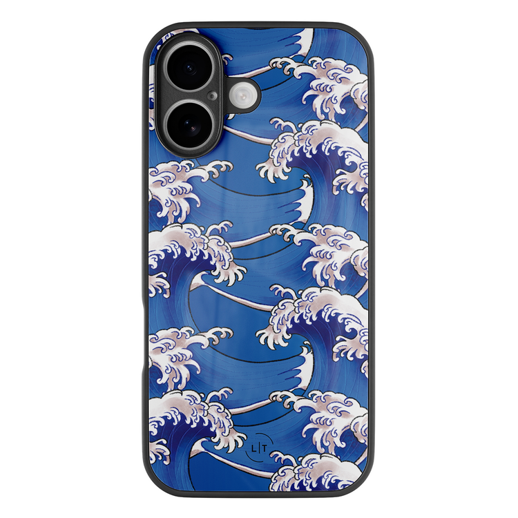 Leuke Telefoonhoesjes iPhone 17 hoesje glas - Japanese waves