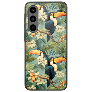 Leuke Telefoonhoesjes Samsung Galaxy A57 hoesje glas - Jungle toucan