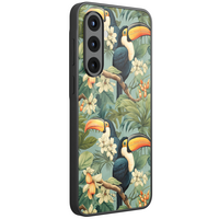 Leuke Telefoonhoesjes Samsung Galaxy A57 hoesje glas - Jungle toucan