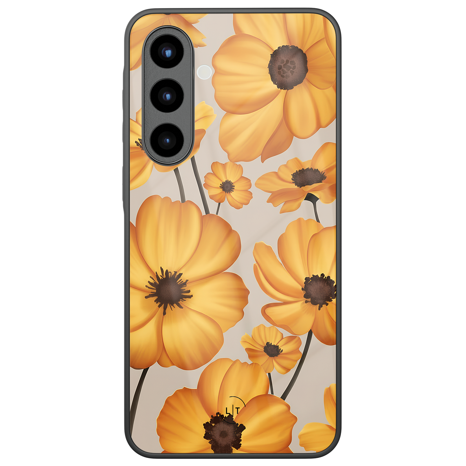 Leuke Telefoonhoesjes Samsung Galaxy A57 hoesje glas - Golden bloom