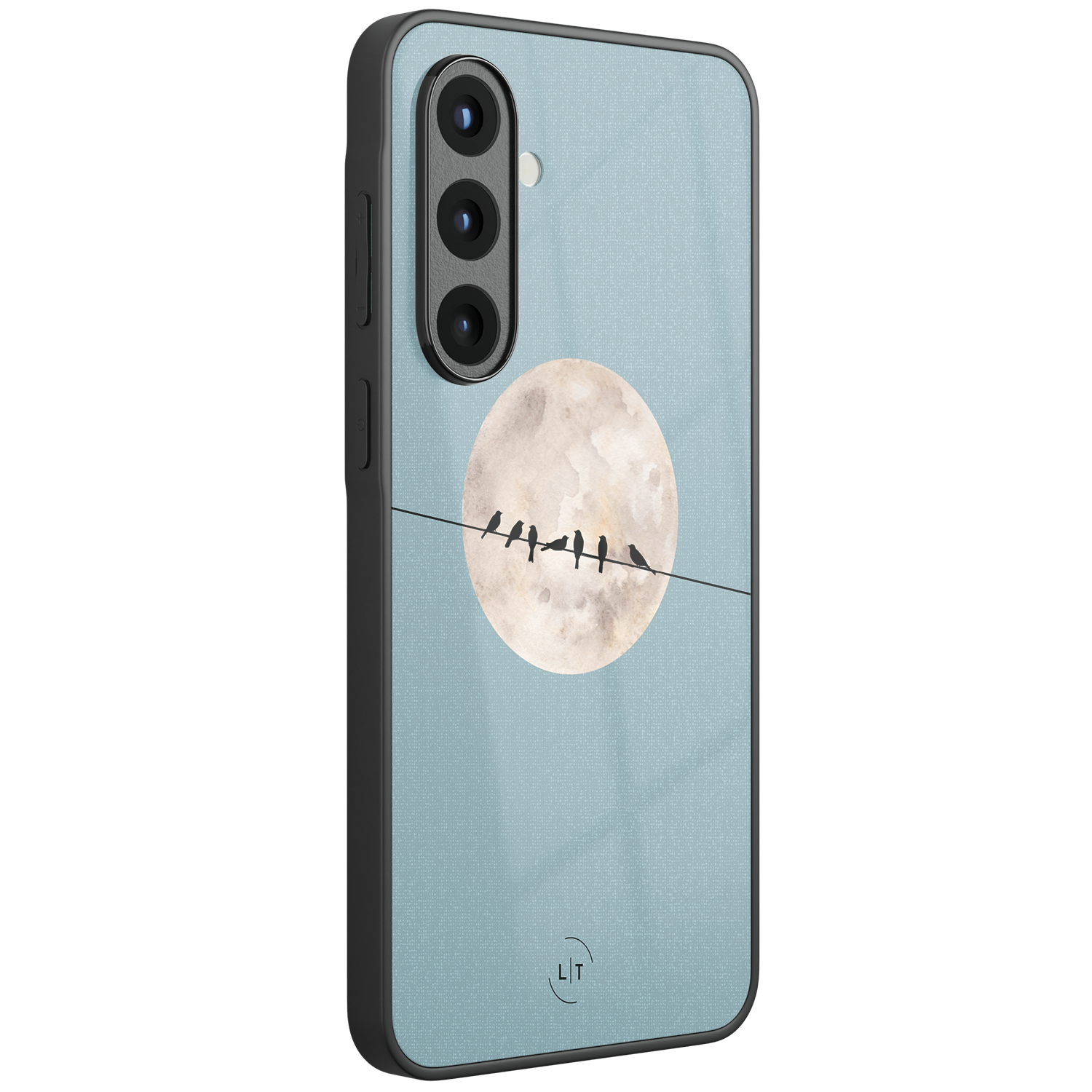 Leuke Telefoonhoesjes Samsung Galaxy A57 hoesje glas - Moon birds