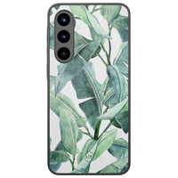 Leuke Telefoonhoesjes Samsung Galaxy A57 hoesje glas - Banana leaves
