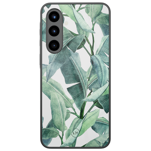 Leuke Telefoonhoesjes Samsung Galaxy A57 hoesje glas - Banana leaves