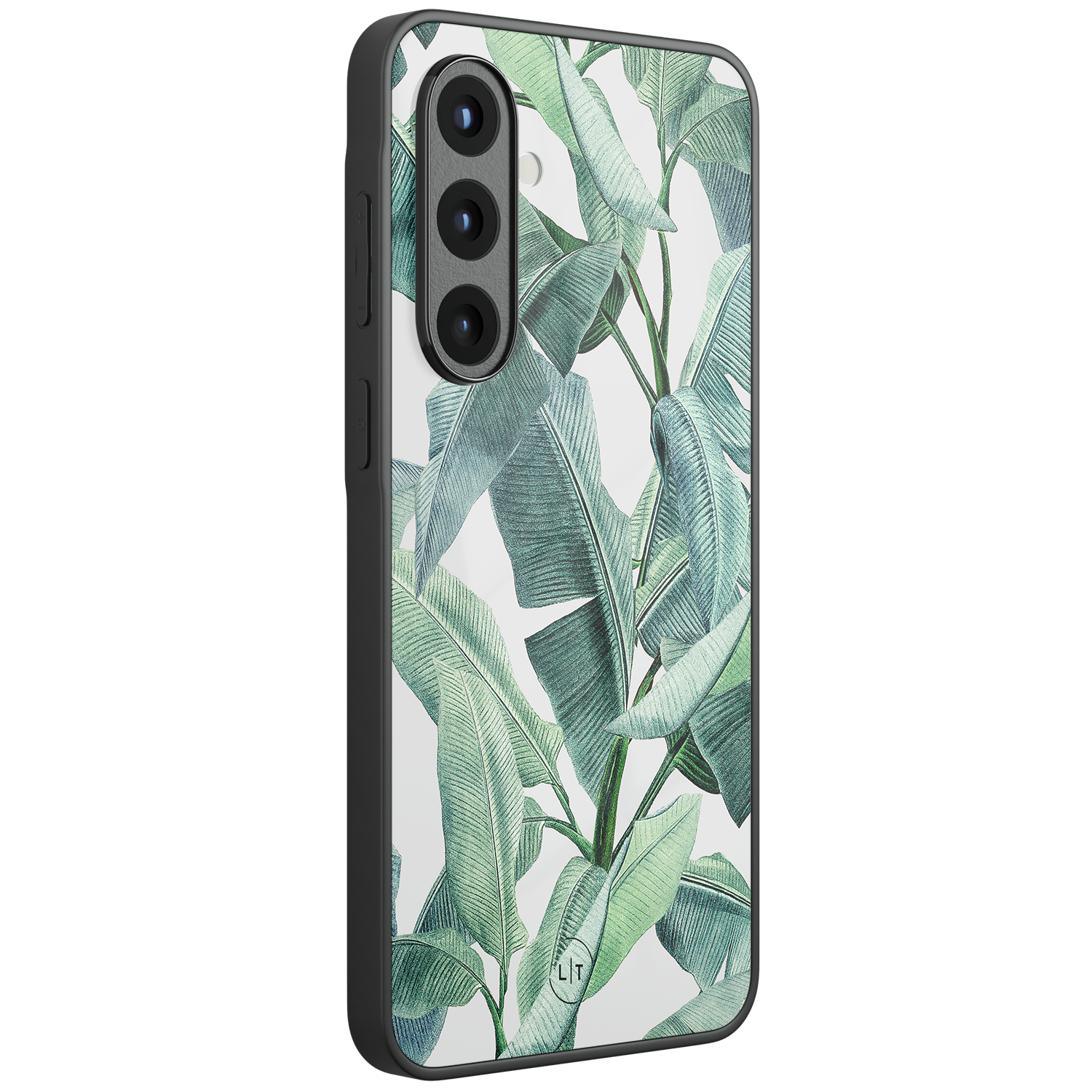 Leuke Telefoonhoesjes Samsung Galaxy A57 hoesje glas - Banana leaves
